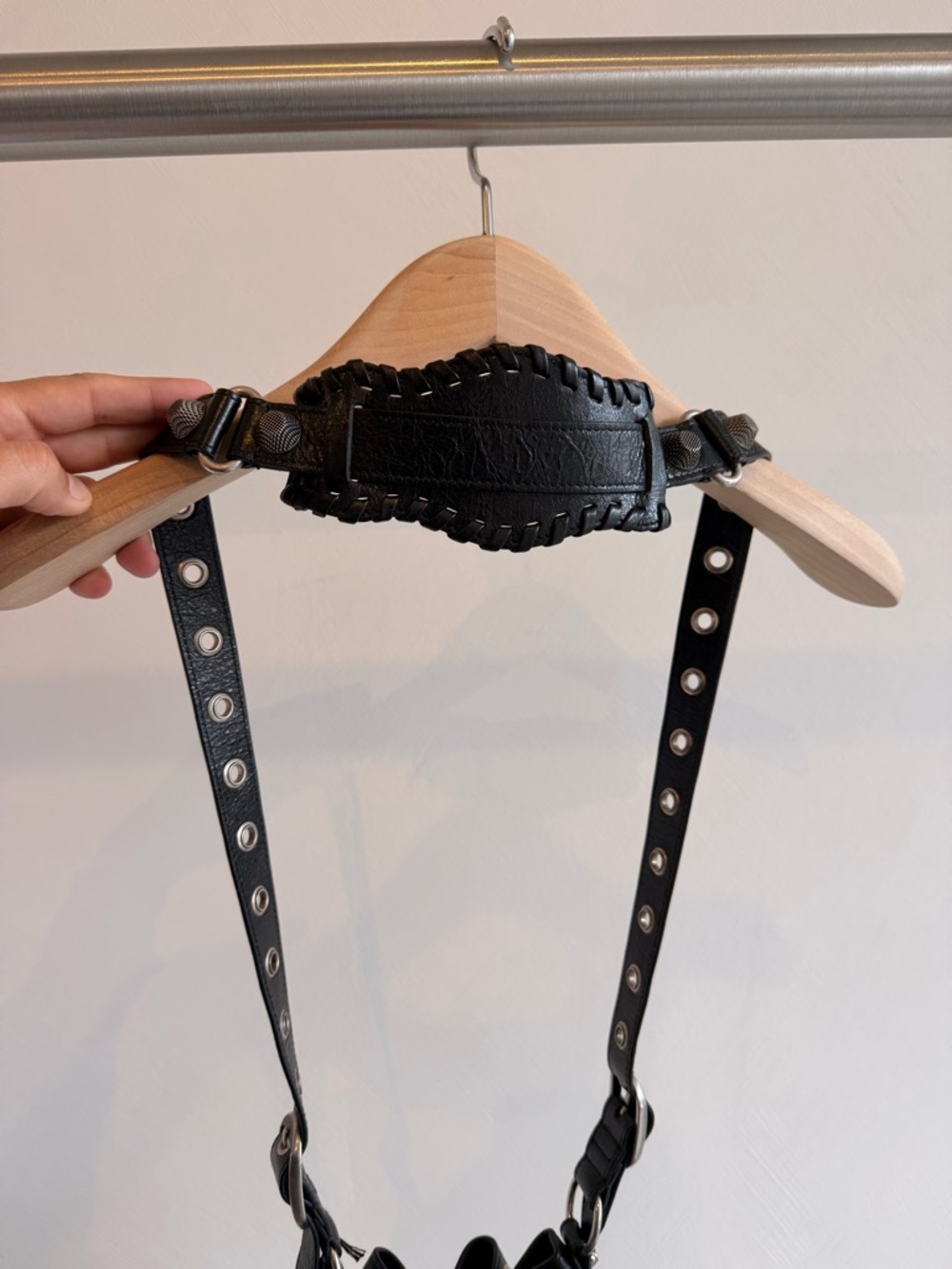 New Authentic Balenciaga Le Cagole XS Bucket Bag Lambskin Leather With Tags - Picture 7 of 16